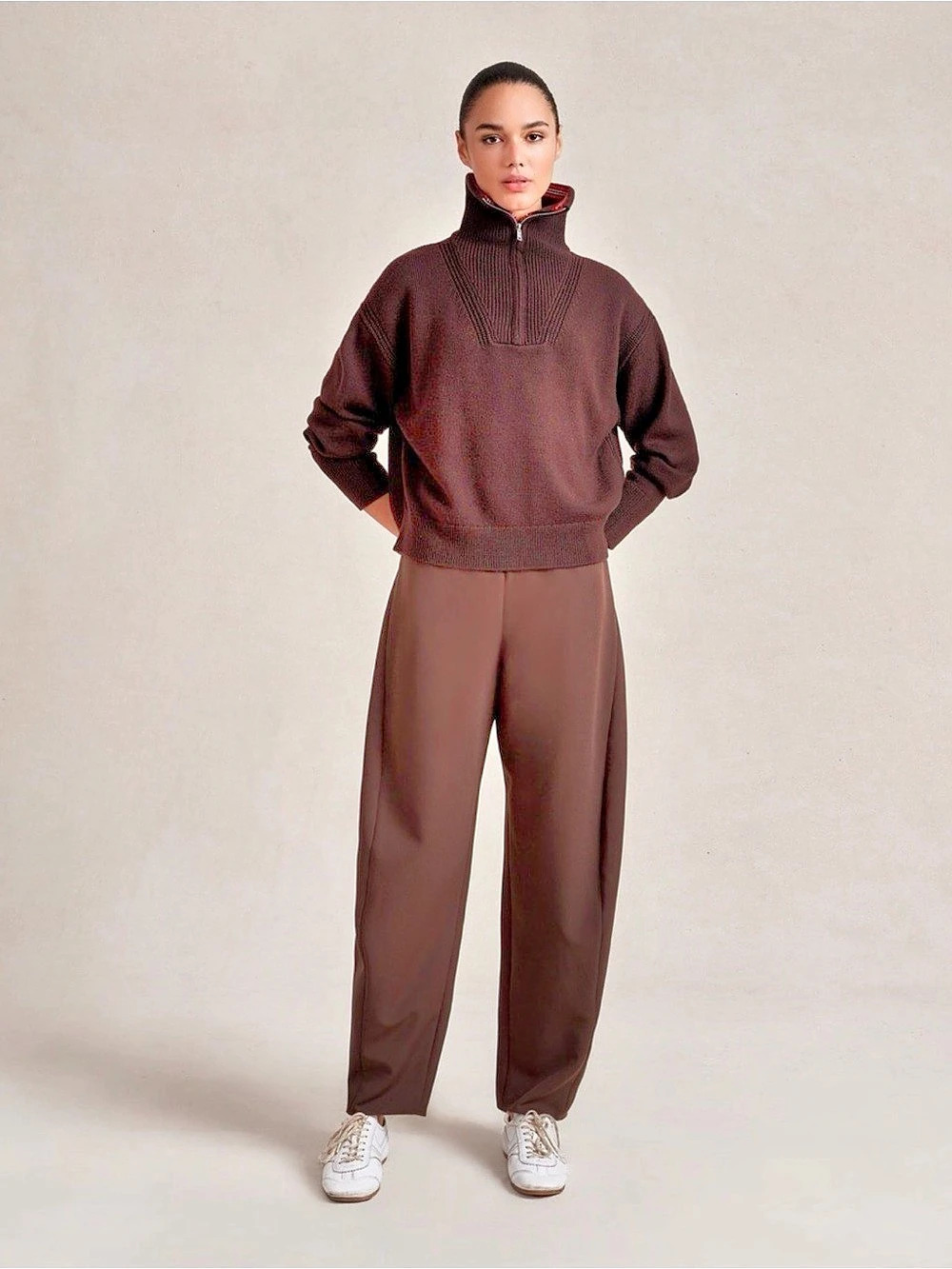 La Ligne Colby Barrel Leg Pants in Brown Size XS